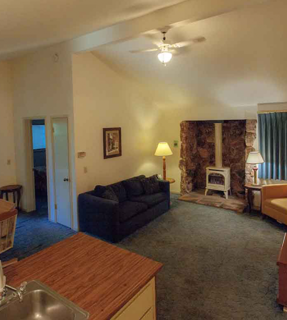 WHETHER YOU'RE LOOKING FOR A COZY CABIN, SPACIOUS STUDIO, OR SOMETHING IN BETWEEN - WE HAVE THE PERFECT ACCOMMODATIONS FOR YOUR GETAWAY